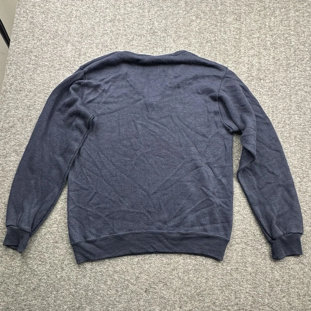 VTG '80s Champion Blue Notre Dame FMen's V Neck Sweater Sz‎ M USA Preppy Ivy